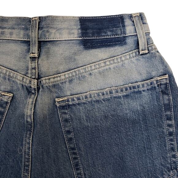 ÉTICA Womens 26 Fern High Waist Cutoff Organic Cotton Button Fly Denim Shorts - Picture 5 of 13